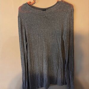 Trouve Heather Gray Long Sleeve Top